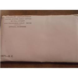1971 US MINT SET (UNC) P/D/S (WITH ENVELOPE) THIS IS AN OFFICIAL US PACKAGED P/D/S SET, IT DOES NOT 