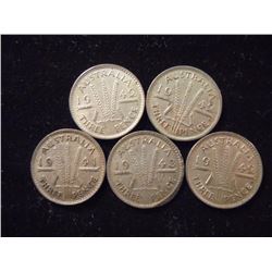 5-1940-1943 AUSTRALIA SILVER 3 PENCE