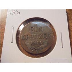 1816-O AUSTRIA EIN KREUZER