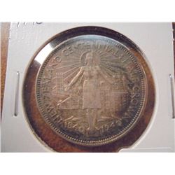 1940 NEW ZEALAND CENTENNIAL SILVER HALF CROWN