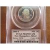 Image 1 : 2000-S SILVER NEW HAMPSHIRE QUARTER PCGS PR69 DCAM