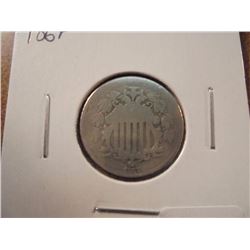 1867 SHIELD NICKEL