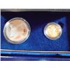 Image 1 : 1987 GOLD & SILVER US CONSTITUTION 2 COIN PF SET CONTAINS: 1987-W $5 GOLD AND 1987-S SILVER DOLLAR, 