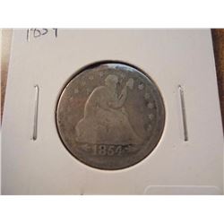 1854 SEATED LIBERTY QUARTER