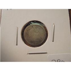 1861 SEATED LIBERTY HALF DIME