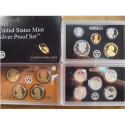 2011 US SILVER PROOF SET (WITH BOX) 14 PIECES