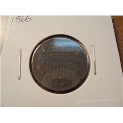 1866 US TWO CENT PIECE