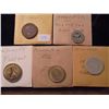 Image 1 : 4 TRANSPORTATION & 1 SALES TAX TOKEN TRANSPORTATION TOKENS-PEARL HARBOR, TWIN CITY TRANSIT COMPANY, 