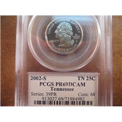 2002-S TENNESSEE QUARTER PCGS PR69 DCAM