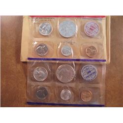1960 SILVER US MINT SET (UNC) P/D (WITH ENVELOPE)