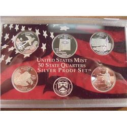 2008 US 50 STATE QUARTERS SILVER PROOF SET NO BOX