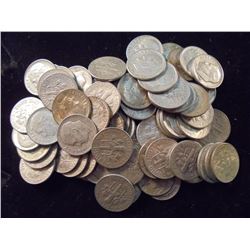 75 ASSORTED SILVER ROOSEVELT DIMES