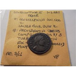 317-337 A.D. CONSTANTINE II ANCIENT COIN VERY FINE