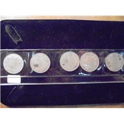 1931,32,33,34 & 35 CANADA SILVER 25 CENTS