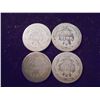 Image 2 : 4 ASSORTED 1890'S SEATED LIBERTY DIMES