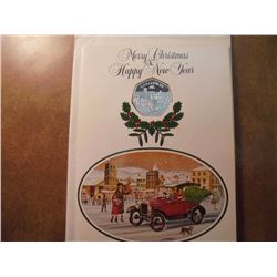 1983 ISLE OF MAN SILVER PROOF 50P XMAS COIN IN CHRISTMAS CARD