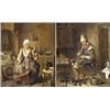 Image 1 : Juncker Justus (Mainz, 1703 - Frankfurt, 1767) Cipészmester muhelyében; Fonó öregasszony, 1747   …