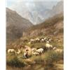 Image 1 : Markó András (Bécs, 1824 - Marti, 1895) Sziklás táj nyájjal, 1877…