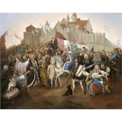 Weber Henrik után, 19. sz. közepe  Mátyás király bevonulása Buda várába 1485 évben…