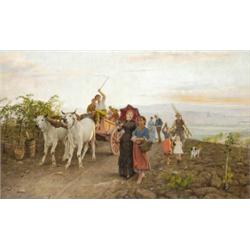 Zingoni, Aurelio Firenze,1853 - Firenze,,1922) Szüreti menet…