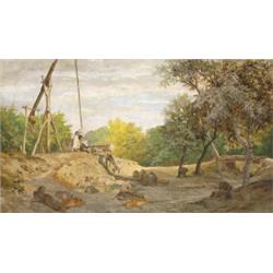 Székely Bertalannak tulajdonított (Kolozsvár, 1835 - Mátyásföld, 1910) Gémeskútnál…