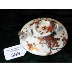 A Meiji period Satsuma miniature teapot, signed....