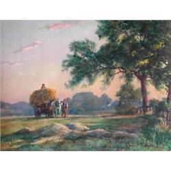 G Hamilton Constantine (1875-1967); An unframed watercolour rural...