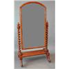 Image 1 : A good Victorian mahogany framed Cheval mirror on barleytwist columns....