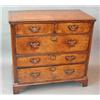 Image 1 : An 18th century walnut and crossbanded chest in two parts, with two...
