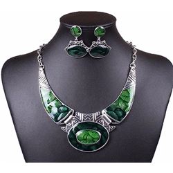 Tibet Silver Necklace Set with Earrings