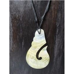 Hand carved necklace - Mother of Pearl