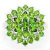 Image 2 : Natural Green Chrome Diopside Ring
