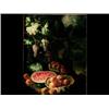 Image 1 : ATRIBUIDO A ANIELLO ASCIONE (Nápoles, activo entre 1680-1708)"Bodegón: uvas, sandía, cesta de mel...