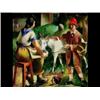 Image 1 : SERVANDO DEL PILAR (Villacastín, Segovia, 1903-Madrid, 1990)."Cabreros" Óleo/lienzo. 46 x 55 cms....