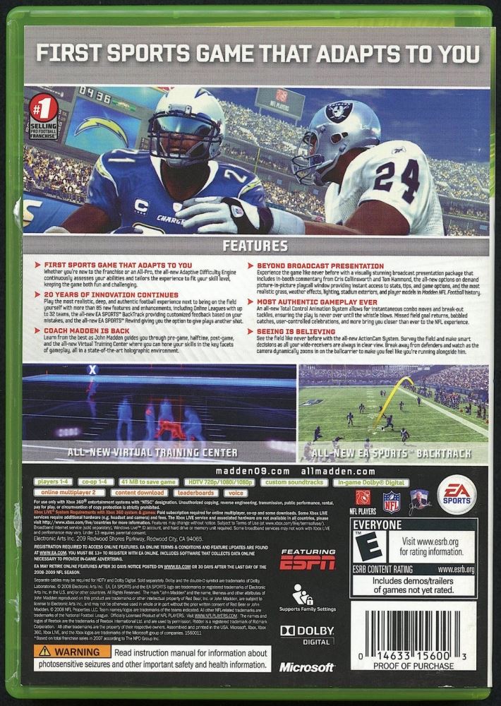 madden 09 xbox