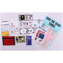 Lot of (21) Back to the Future Replica Movie Props with Wallet, Drivers License, News papers, 'Futur