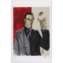 "Two-Face" Batman Villain Series Signed Limited Edition 11x17 Lithograph by Tom Hodges #13/20
