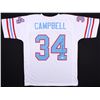 Image 1 : Earl Campbell Signed Oilers Jersey Inscribed "HOF 91" (JSA COA)