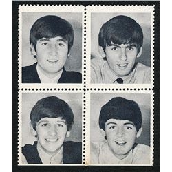 The Beatles 1964 Black & White Photo Stamp Set of (4) with John Lennon, Paul McCartney, George Harri