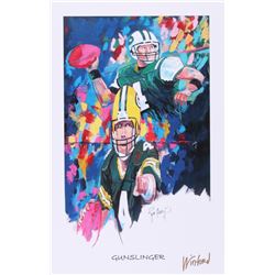 Brett Favre 11x17 "Gunslinger" Signed Winford Lithograph (Winford COA)