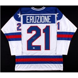 Mike Eruzione Signed 1980 Team USA "Miracle on Ice" Jersey (JSA COA)