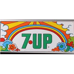 7up Peter Max Advertising Metal Embossed Sign