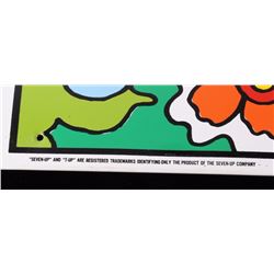 7up Peter Max Advertising Metal Embossed Sign