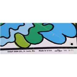 7up Peter Max Advertising Metal Embossed Sign