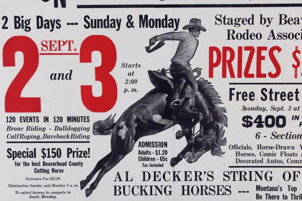 Dillon Montana Rodeo Poster circa 1952