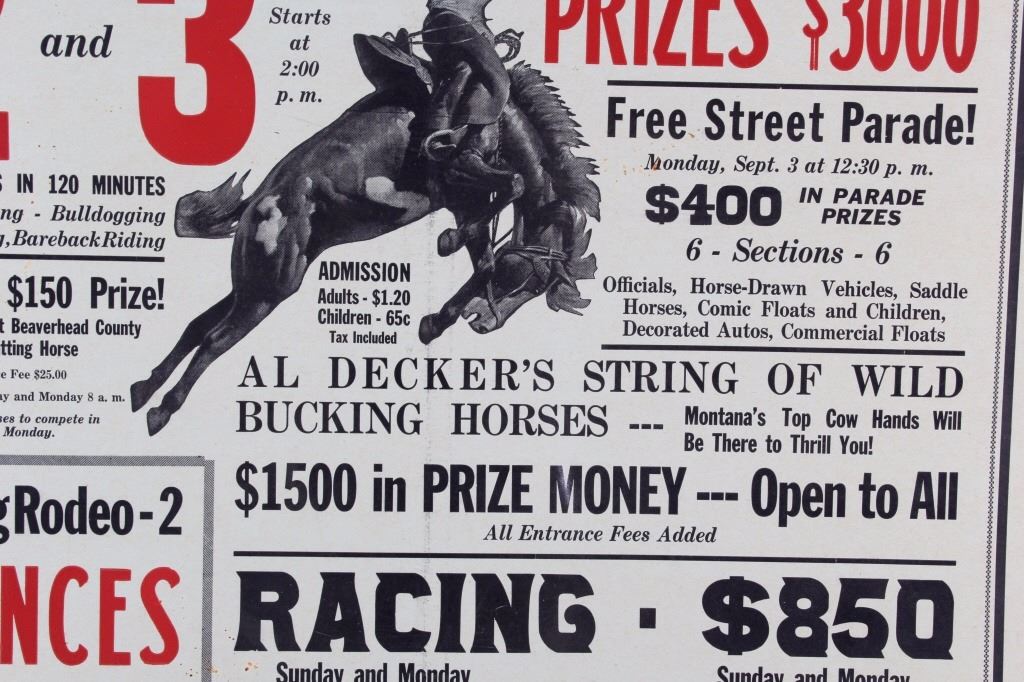 Dillon Montana Rodeo Poster circa 1952