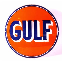 Gulf Service Station Gas Pump Glass Lens