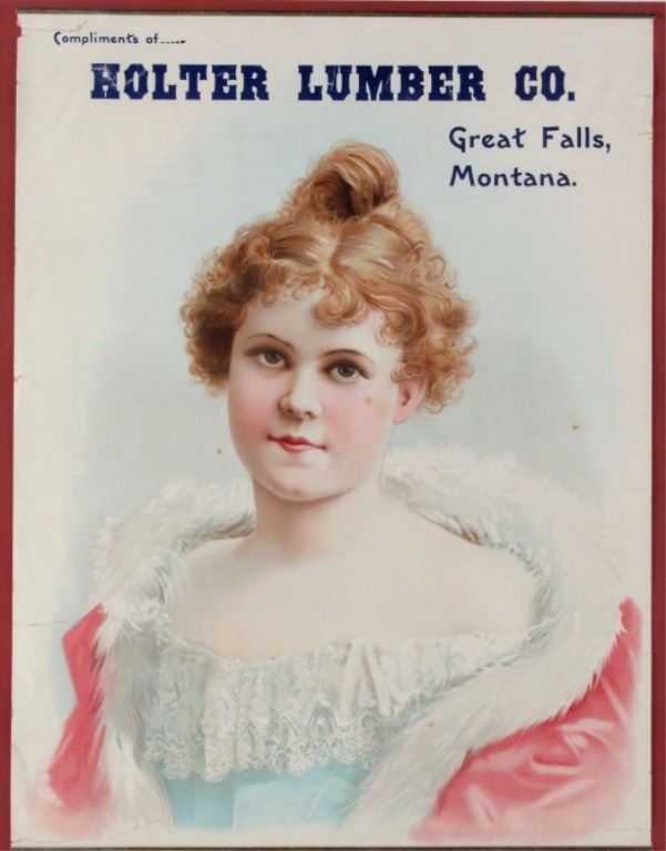 Holter Lumber Great Falls Montana Lithograph 1880