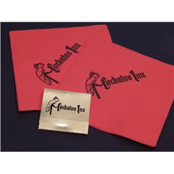 Lot of 2 Screen Used Prop Cockatoo Inn Napkins & 1 Matchbook from "Jackie Brown"