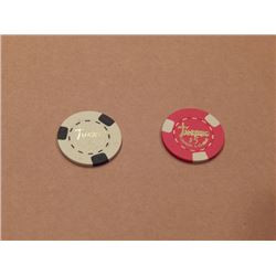 Robert DeNiro "Casino" Lot of 2 Screen Used Tangiers Poker Chips